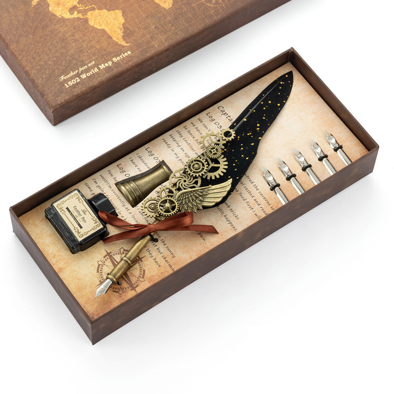 Customize Feather Dip Pen Gift Set