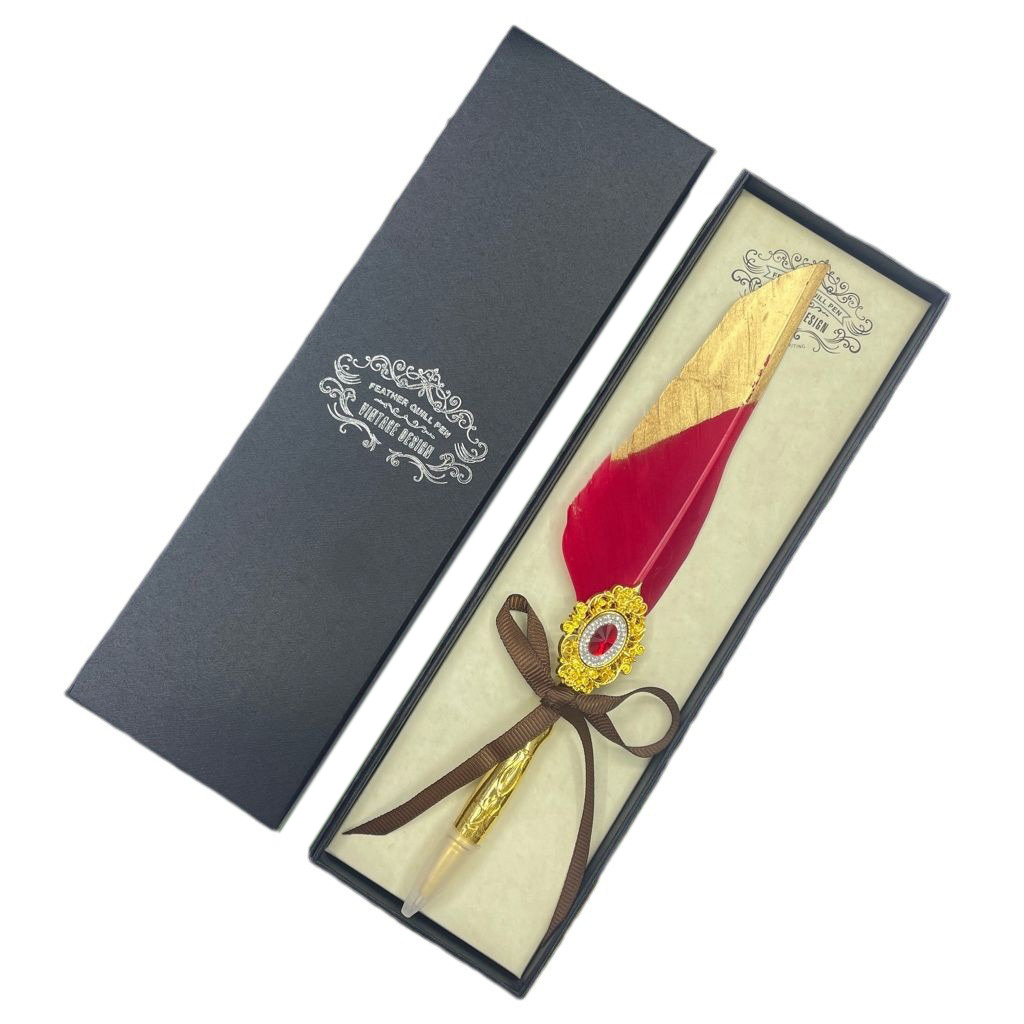 Calligraphy Feather Dip Pen With Ink