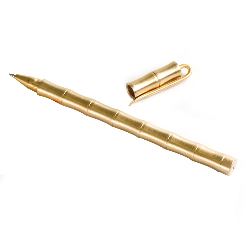 bamboo style brass metal pen