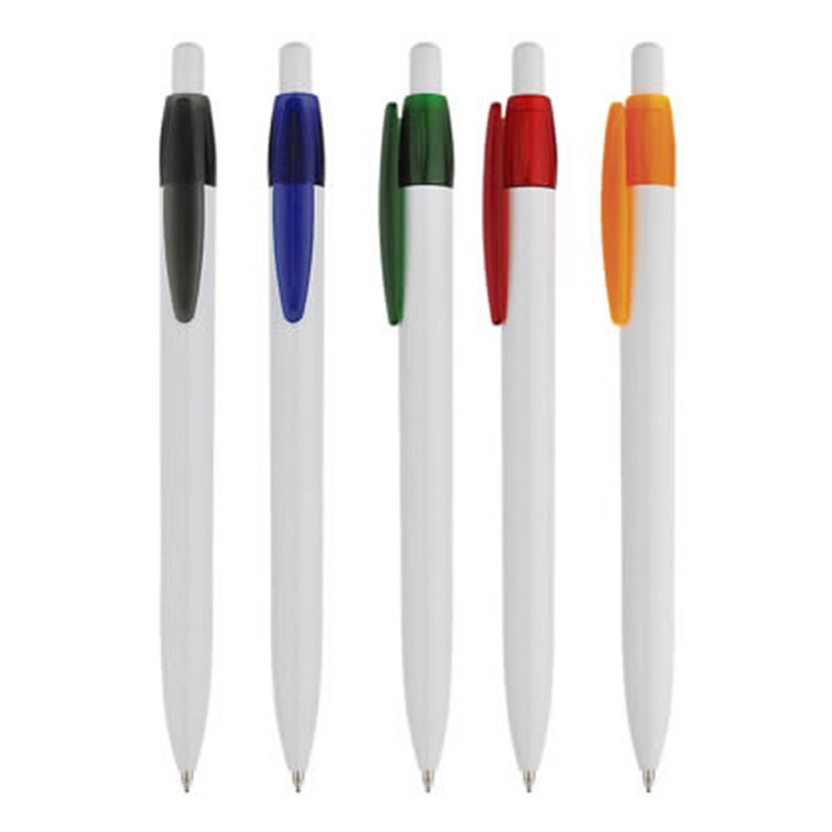 white advertising plastic pen