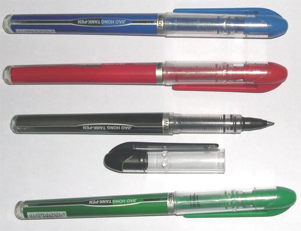 Ball point pens,Gel pens,Roller pens