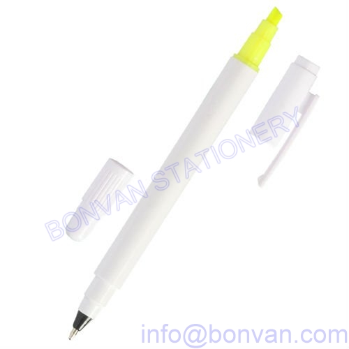 combine highlighter marker and ball pen