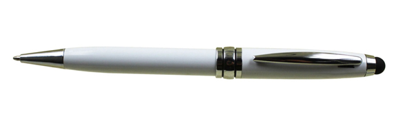white color gift advertising metal ballpen with stylus
