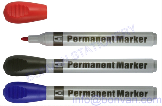 bullet tip permanent marker with fancy cap